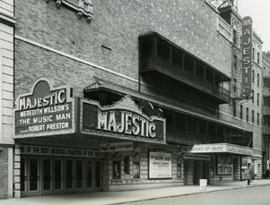 Majestic Theatre Exterior, The Music Man, 1958.jpg