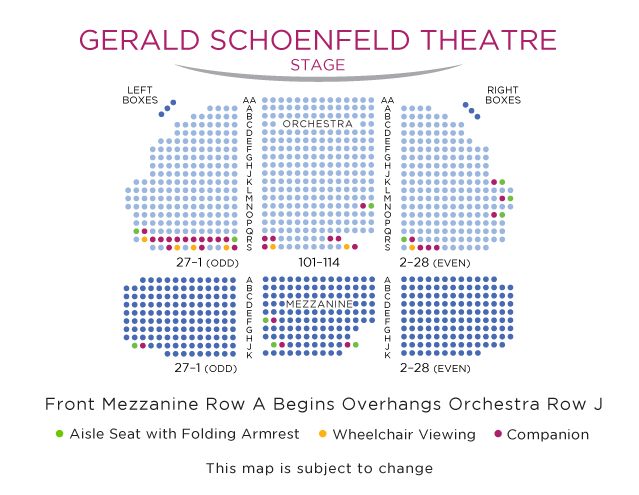 George Schoenfeld Theatre Seating Chart