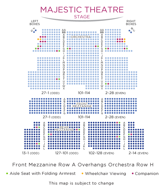 Majestic Theatre Nyc Interactive Seating Chart