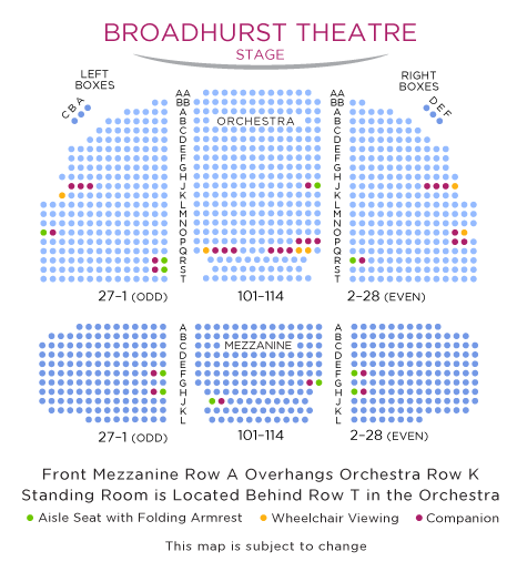 Beautiful Broadway Seating Chart
