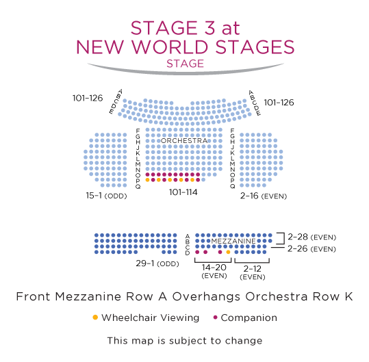 New World Stages Stage 2 Seating Chart