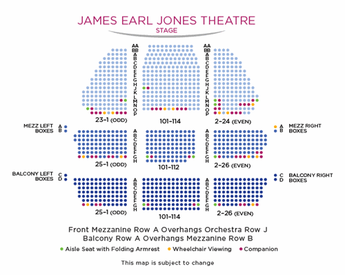 James Earl Jones Seating Chart