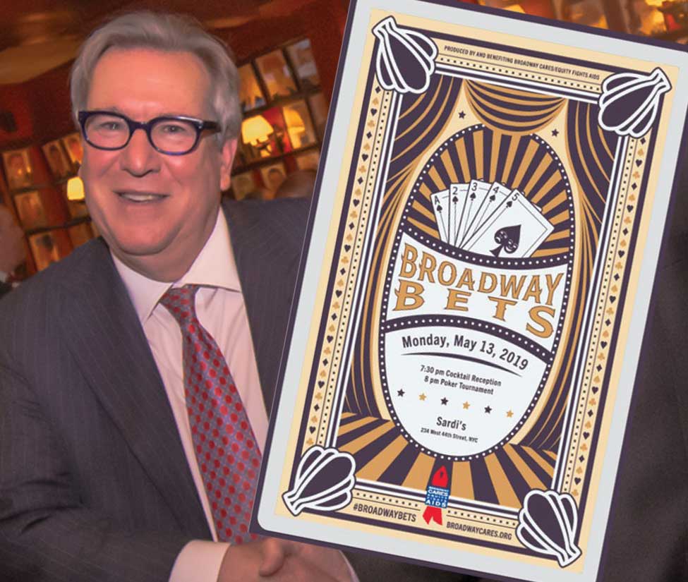 Shubert COO Elliot Greene Wins BROADWAY BETS Tournament. Record Amount Raised.